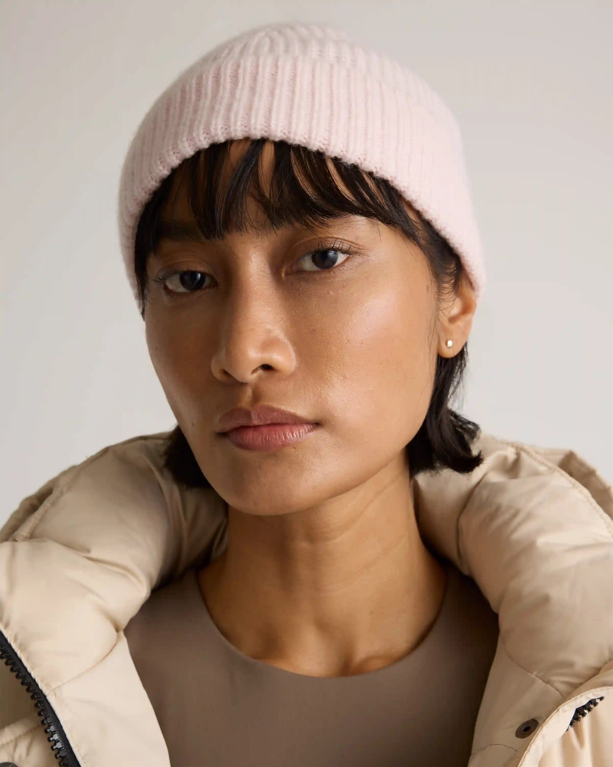 Mongolian Cashmere Ribbed Beanie