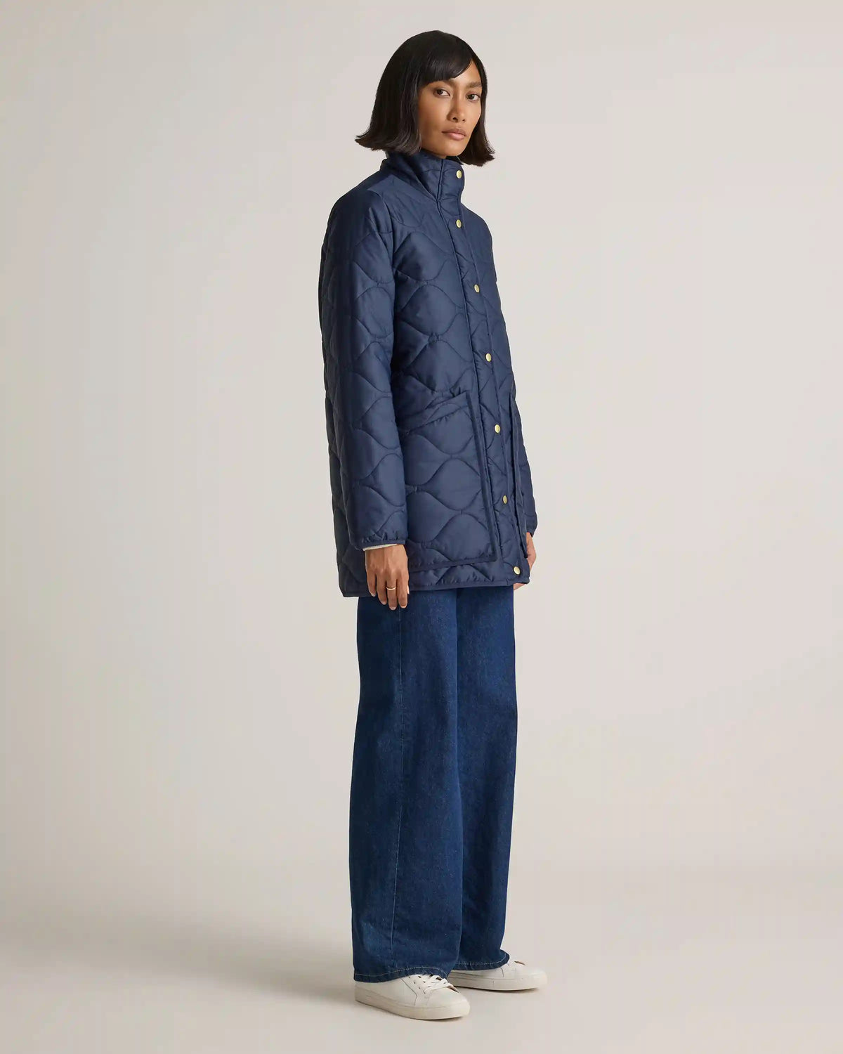 Featherless Quilted Long Puffer Jacket