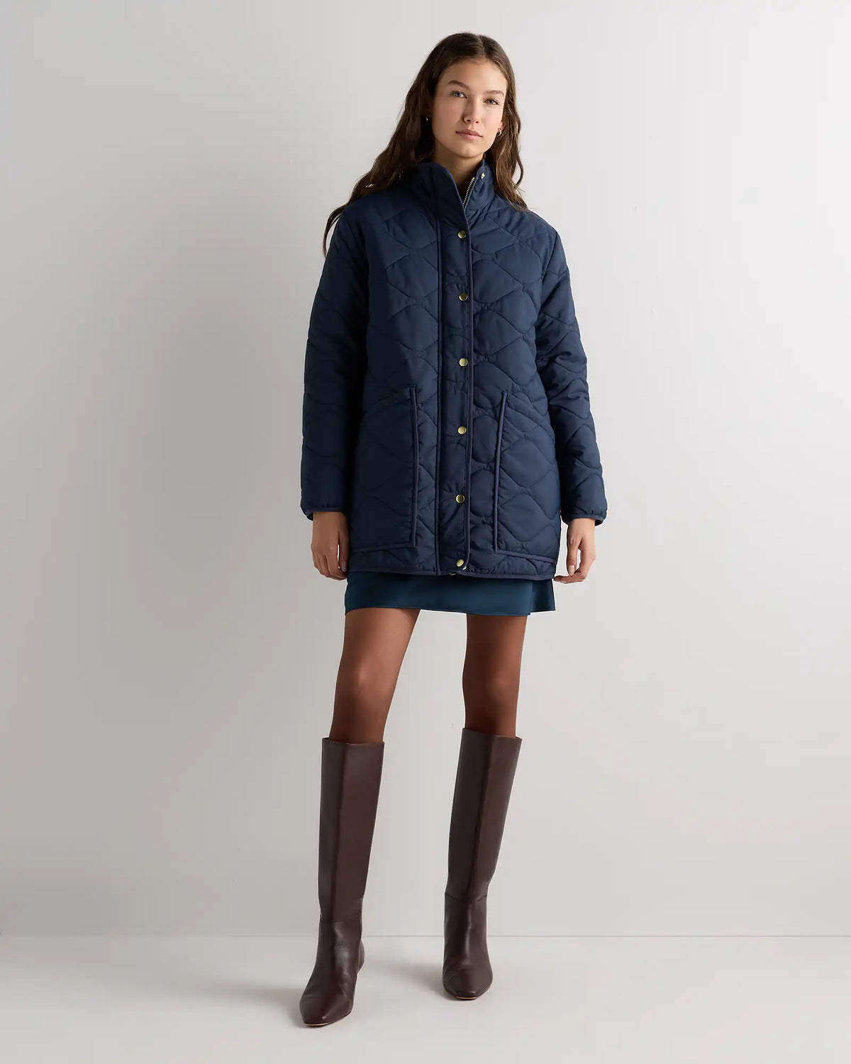 Featherless Quilted Long Puffer Jacket
