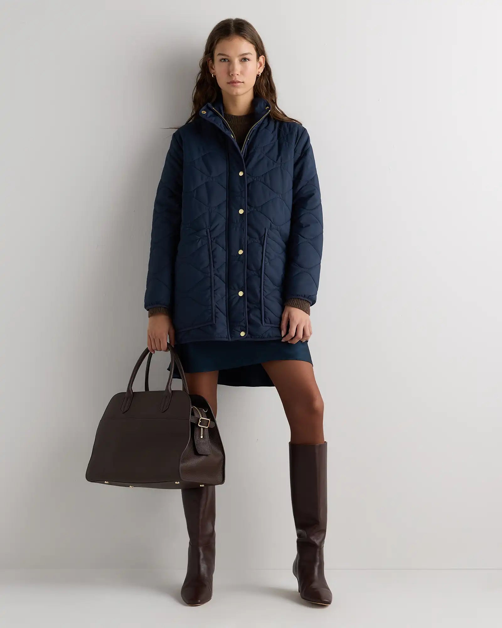 Featherless Quilted Long Puffer Jacket
