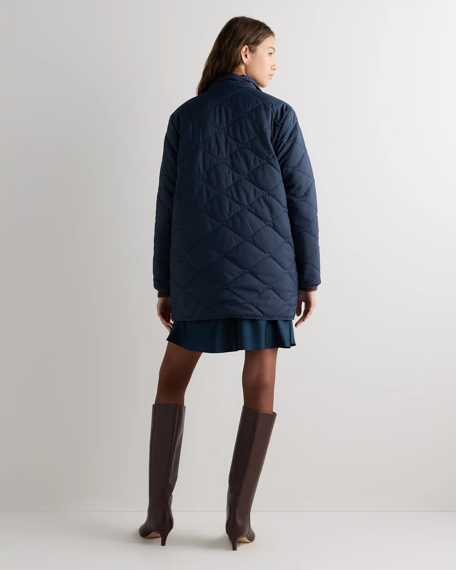 Featherless Quilted Long Puffer Jacket
