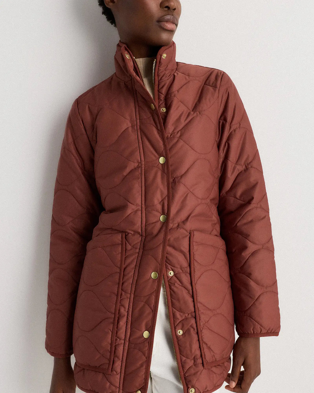 Featherless Quilted Long Puffer Jacket