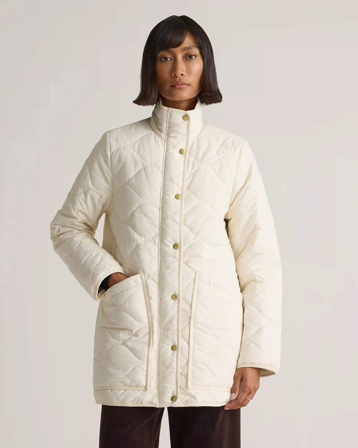 Featherless Quilted Long Puffer Jacket