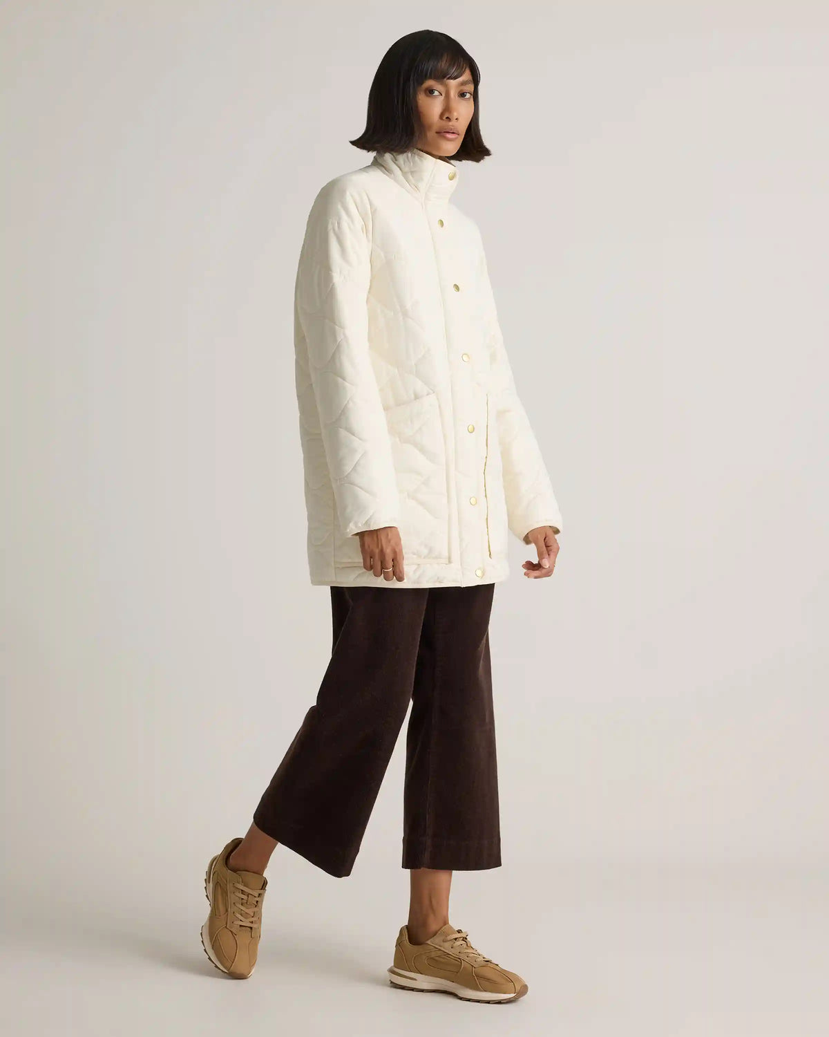 Featherless Quilted Long Puffer Jacket