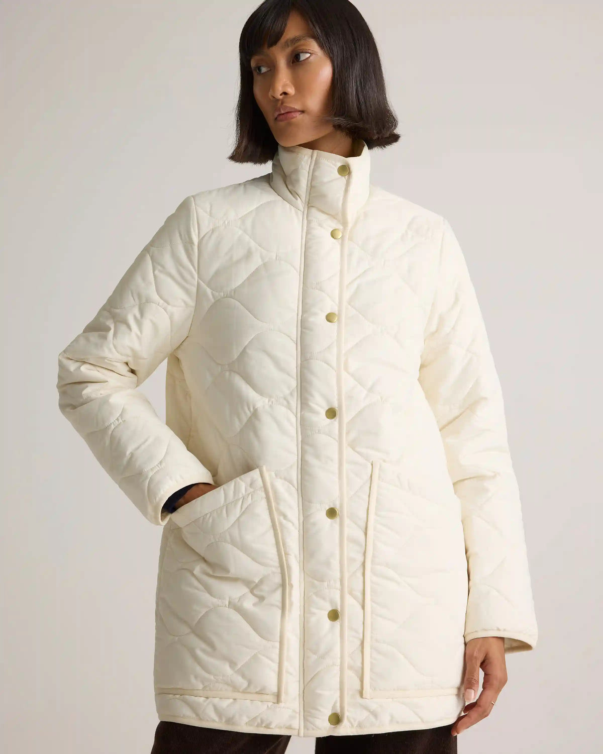 Featherless Quilted Long Puffer Jacket