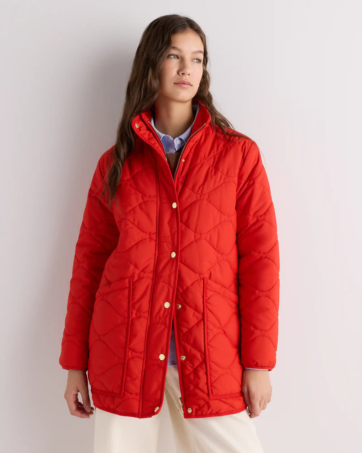 Featherless Quilted Long Puffer Jacket
