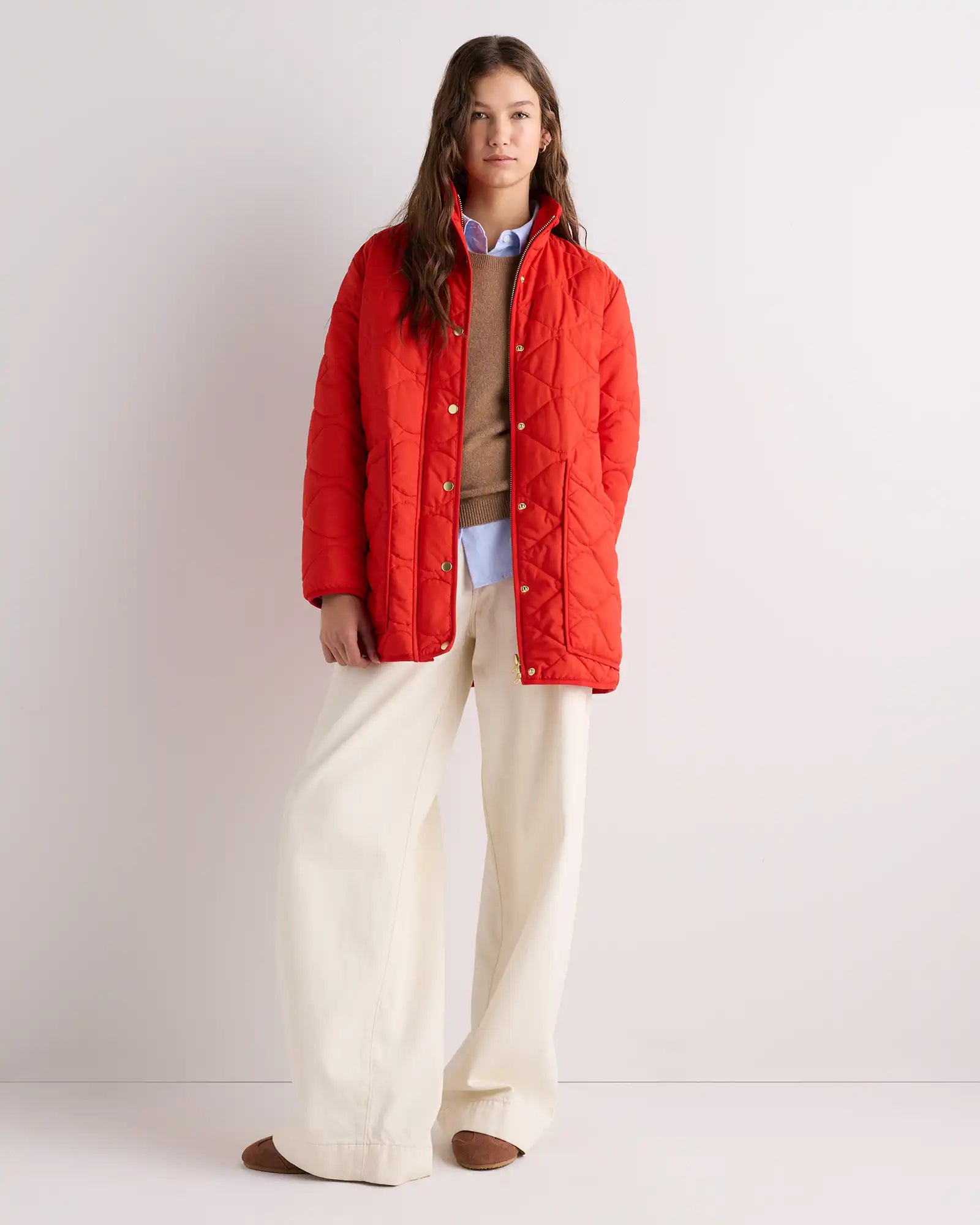 Featherless Quilted Long Puffer Jacket