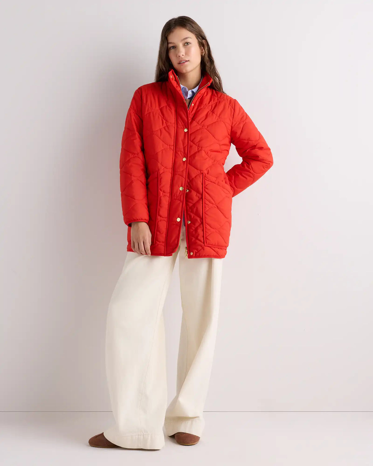 Featherless Quilted Long Puffer Jacket