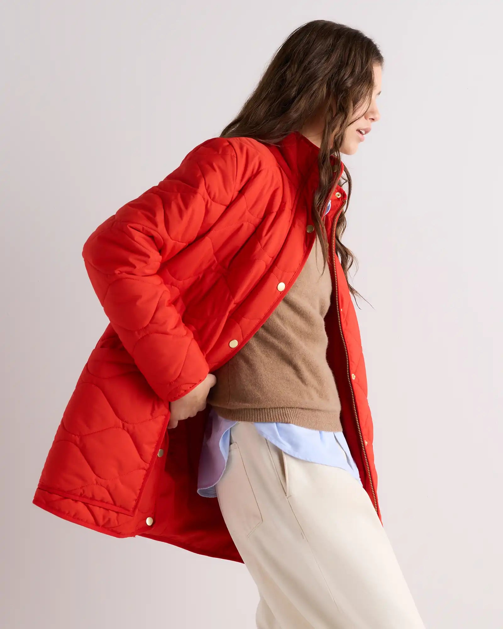 Featherless Quilted Long Puffer Jacket