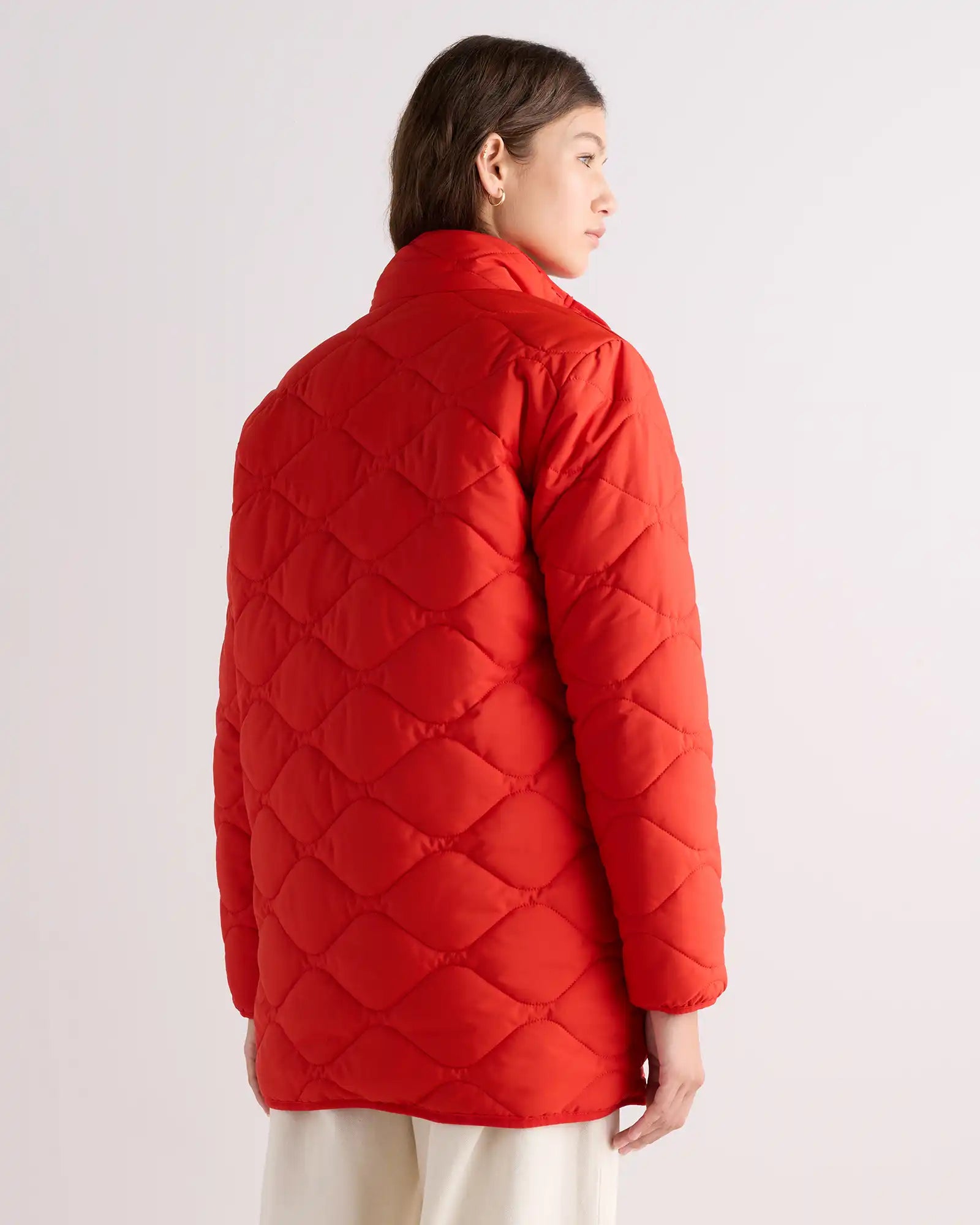 Featherless Quilted Long Puffer Jacket
