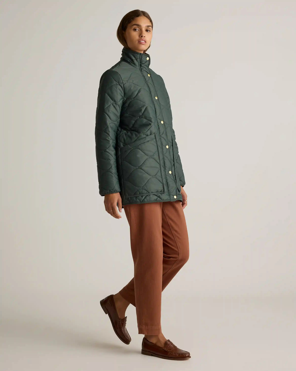 Featherless Quilted Long Puffer Jacket