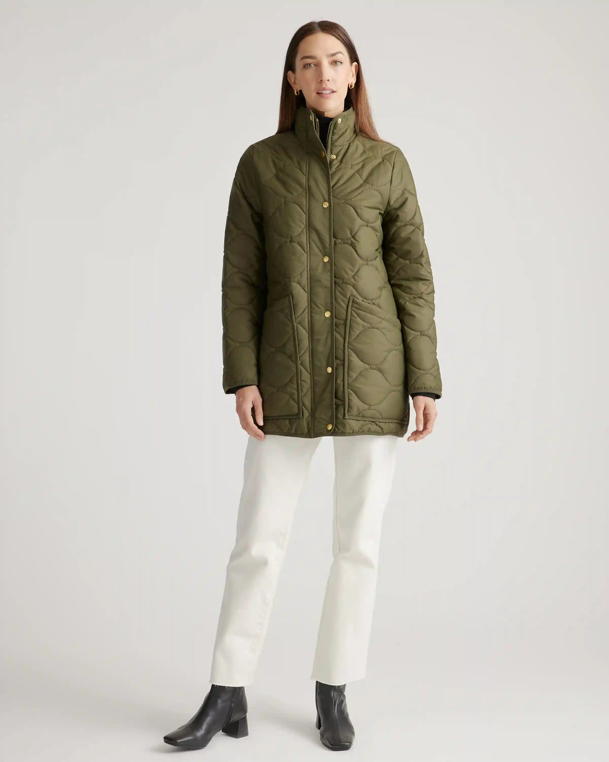 Featherless Quilted Long Puffer Jacket