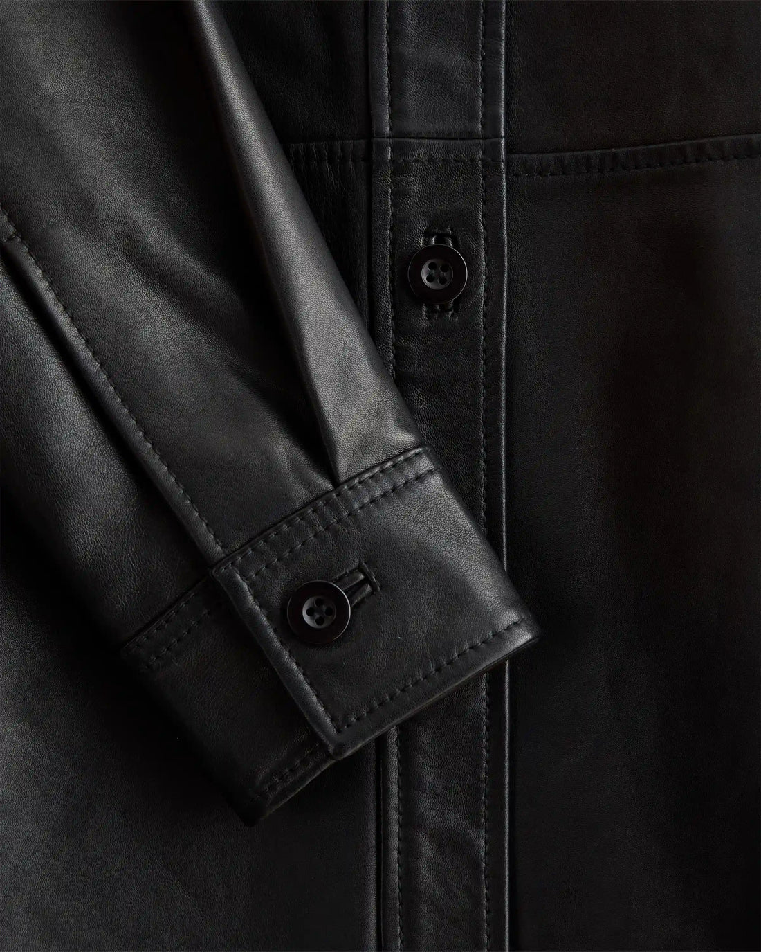100% Leather Shirt Jacket