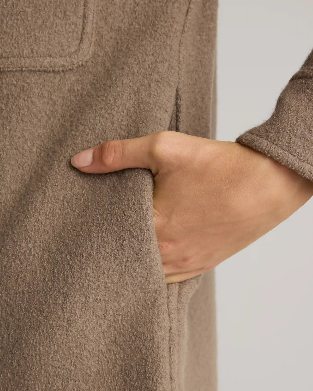 100% Merino Wool Long Shirt Jacket