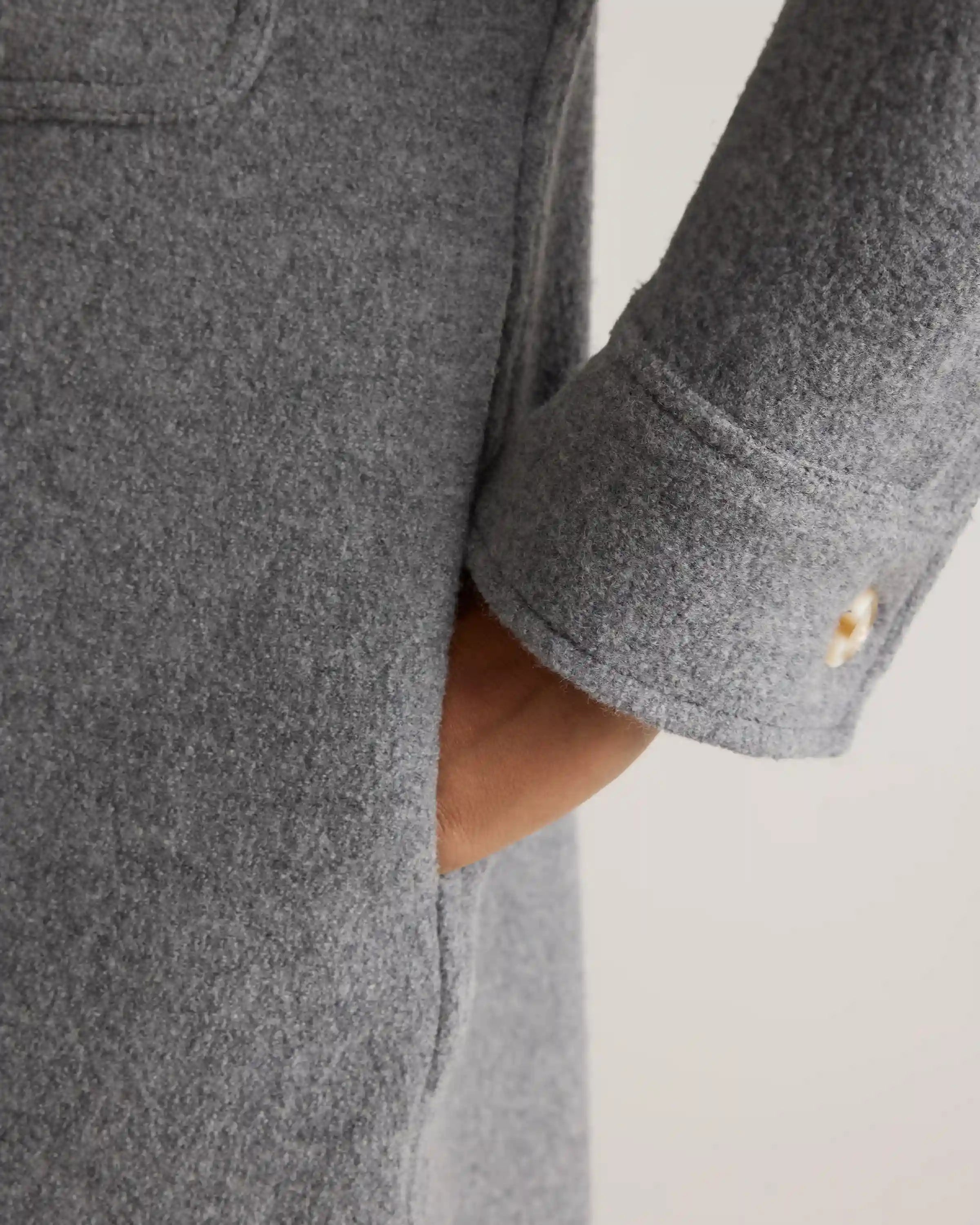 100% Merino Wool Long Shirt Jacket