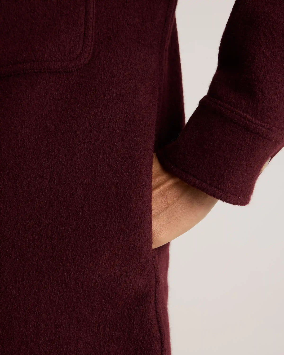 100% Merino Wool Long Shirt Jacket