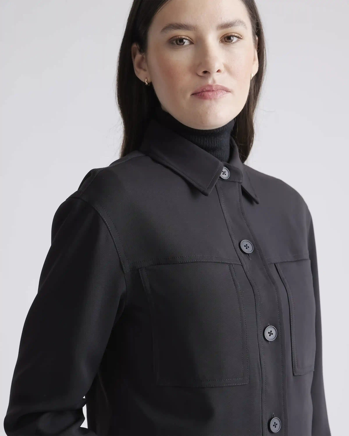 Stretch Crepe Cropped Jacket