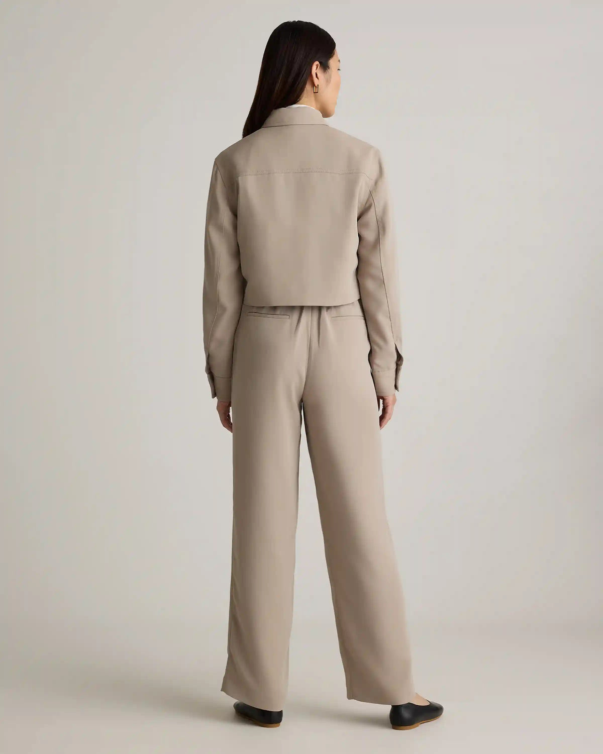 Stretch Crepe Cropped Jacket