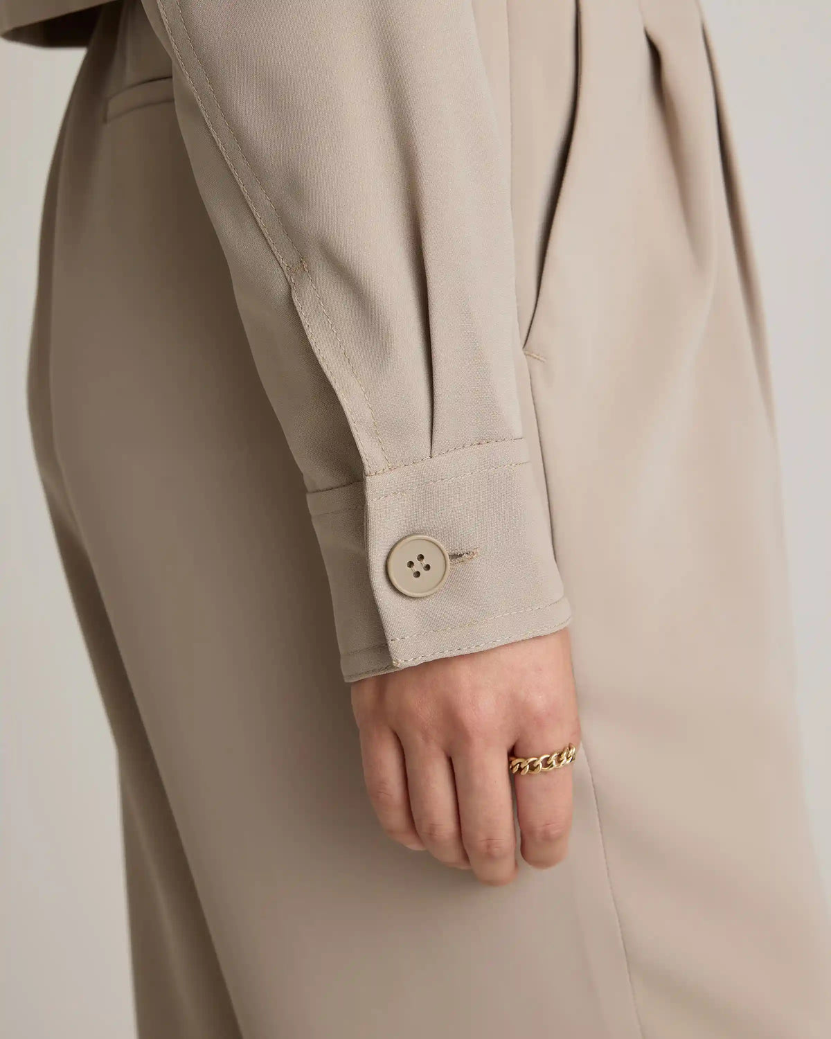 Stretch Crepe Cropped Jacket
