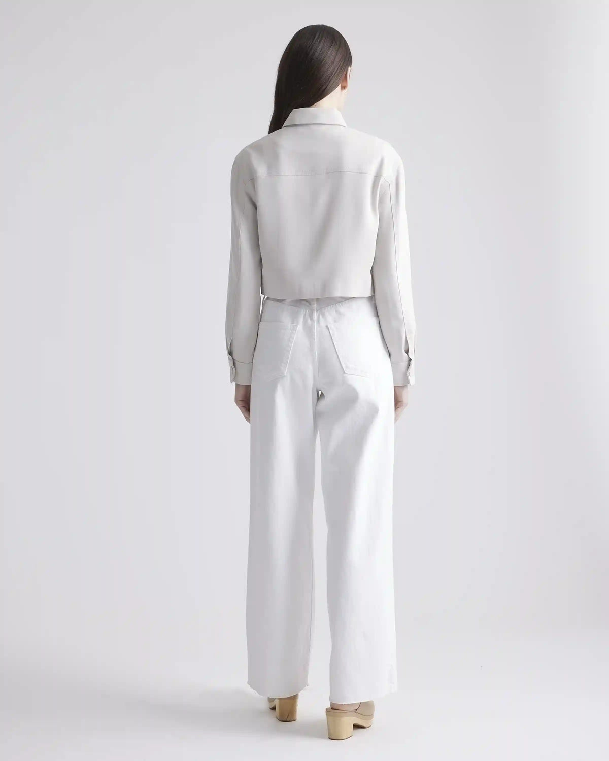 Stretch Crepe Cropped Jacket