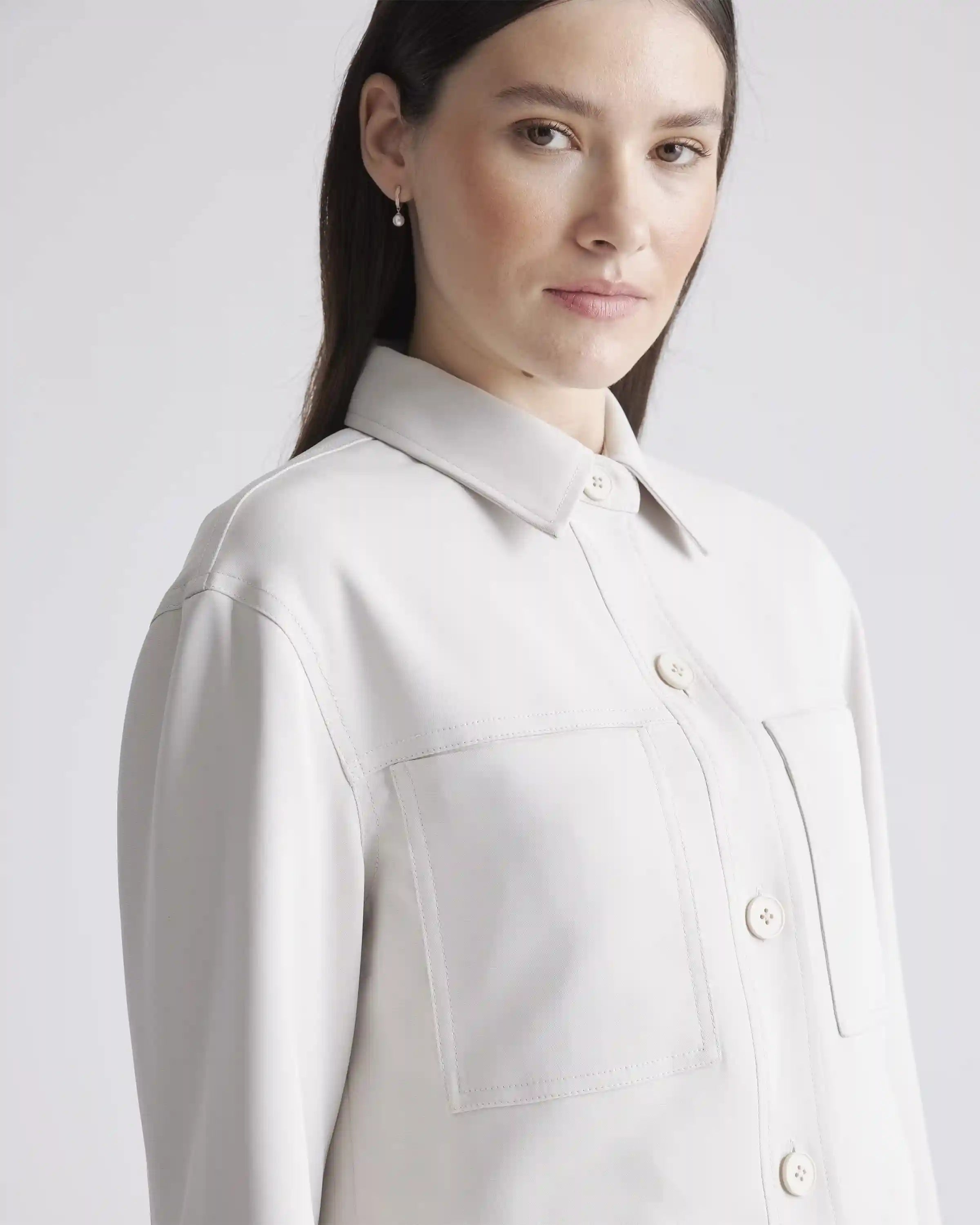 Stretch Crepe Cropped Jacket