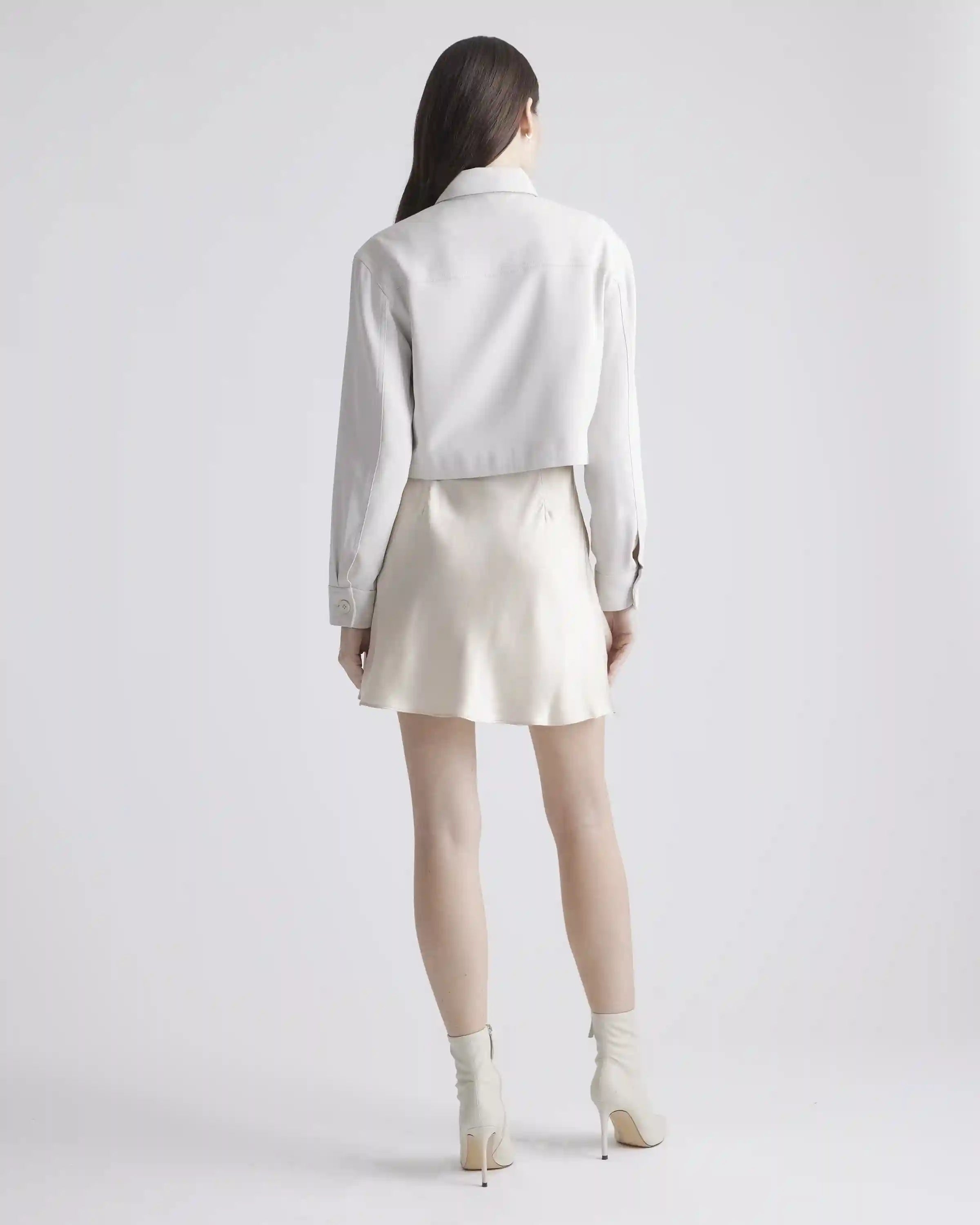 Stretch Crepe Cropped Jacket