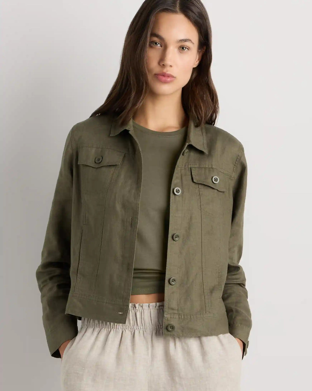 100% European Linen Jacket