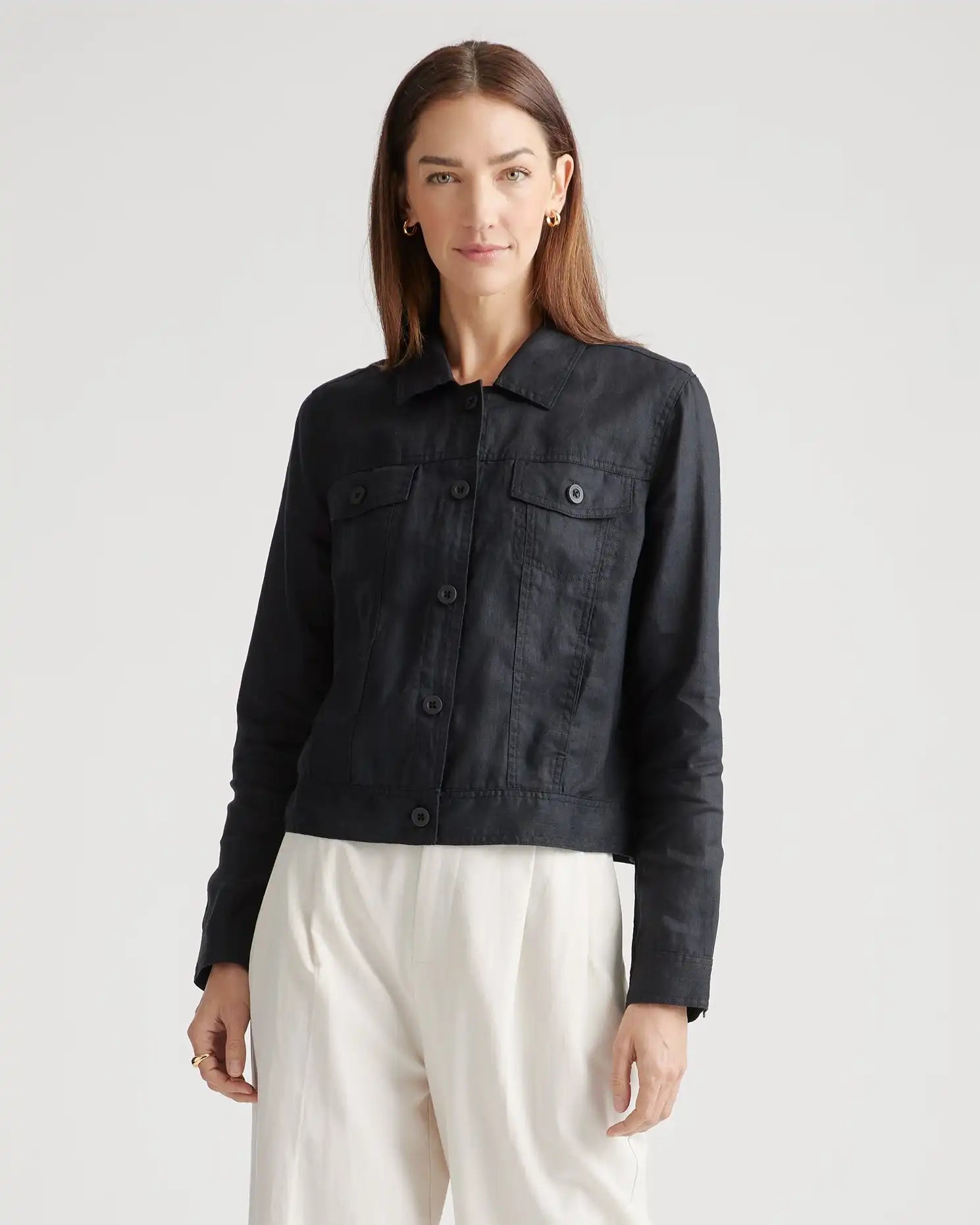 100% European Linen Jacket
