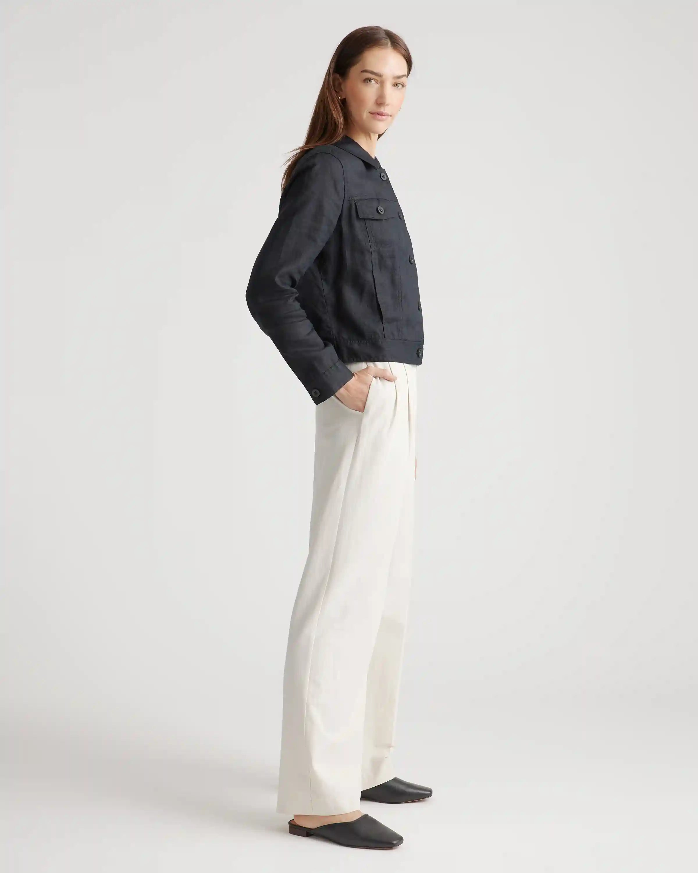 100% European Linen Jacket