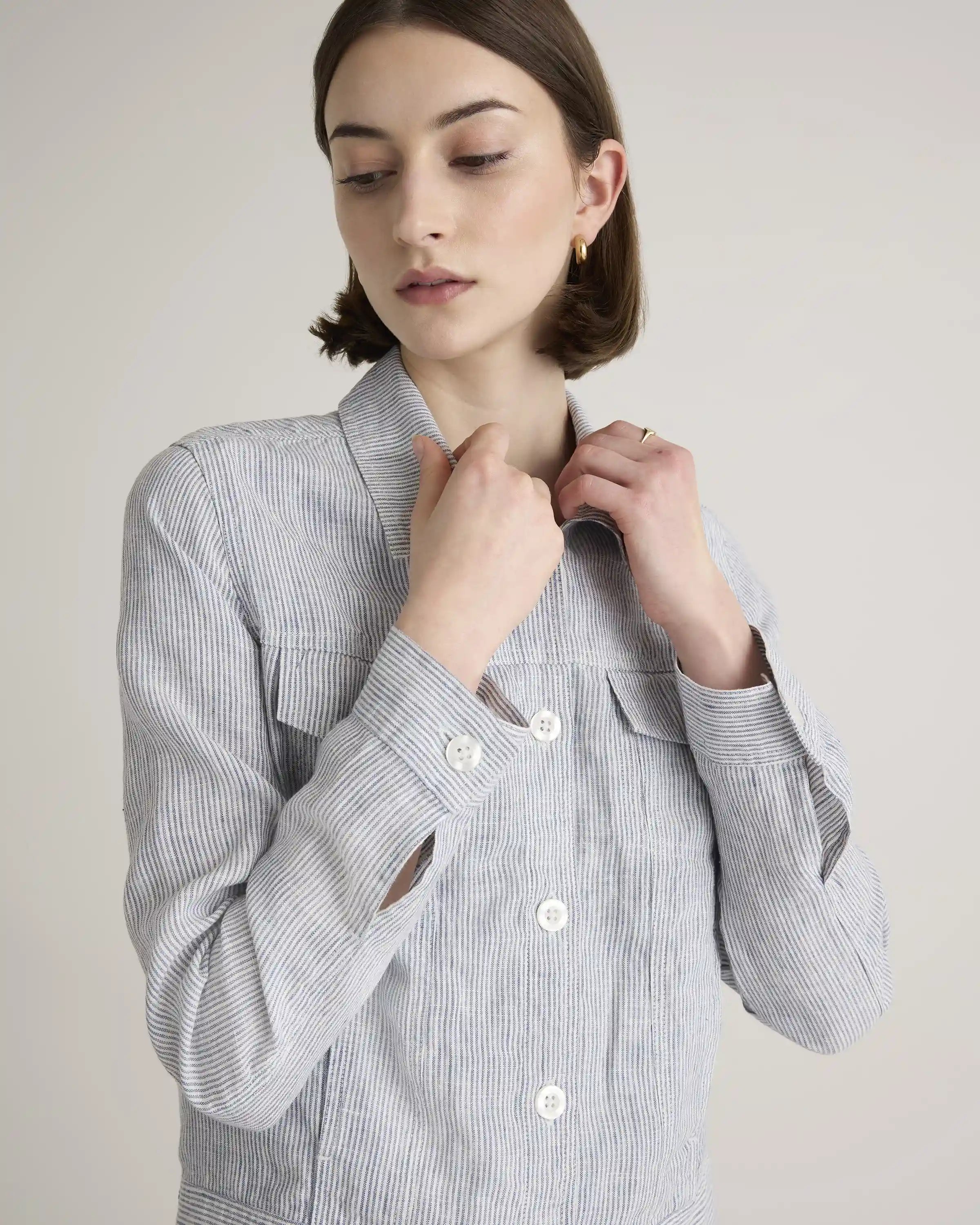 100% European Linen Jacket