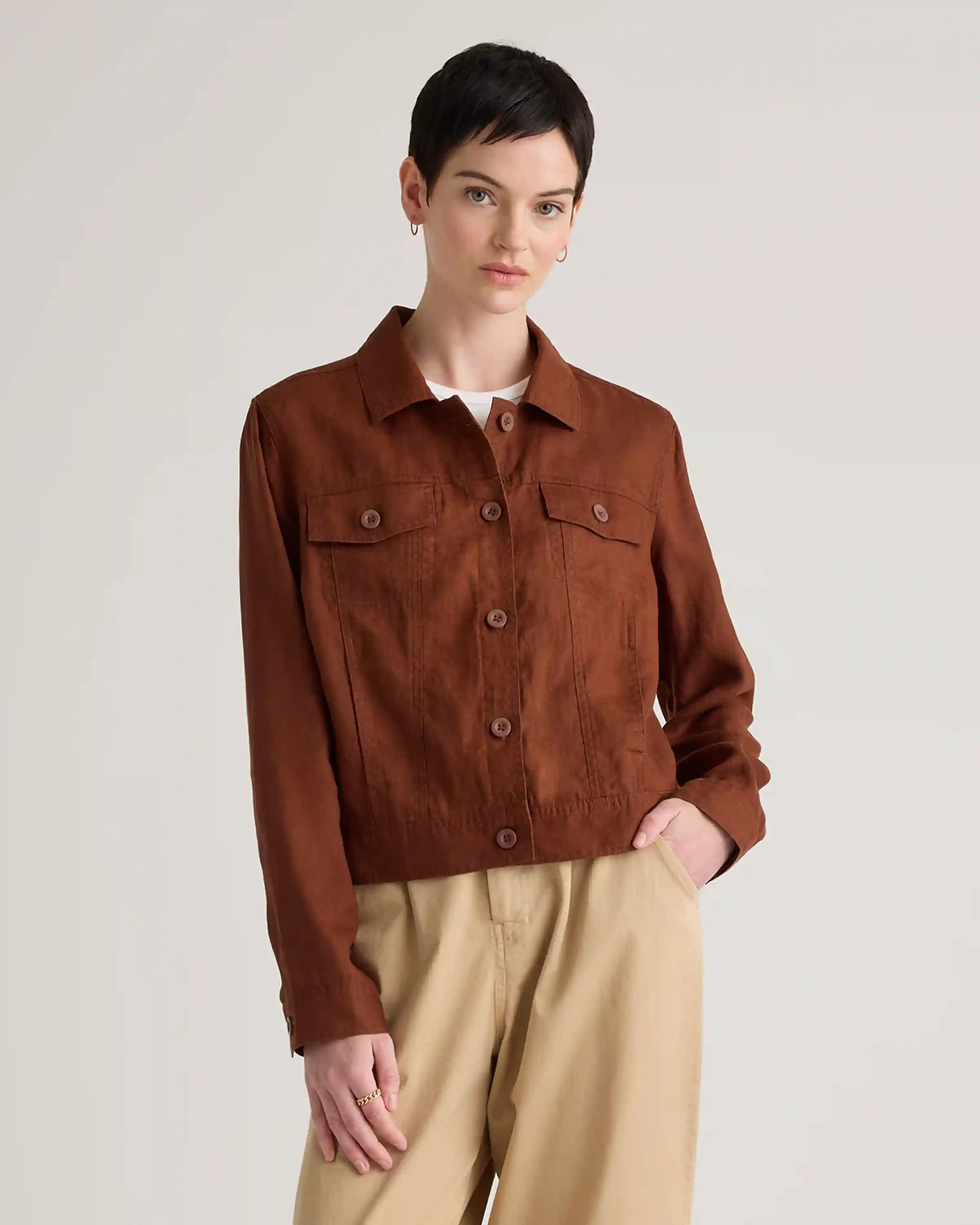 100% European Linen Jacket