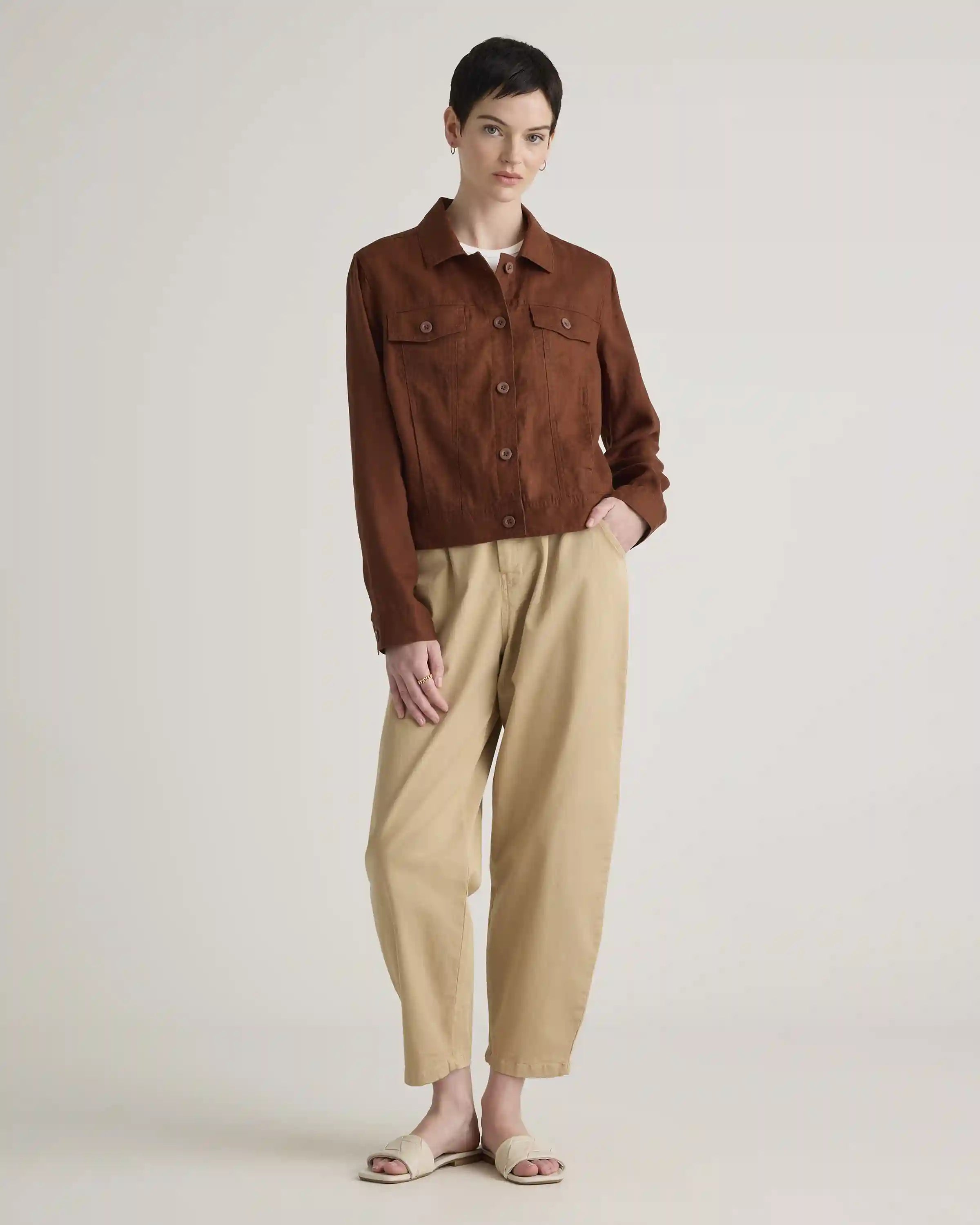 100% European Linen Jacket