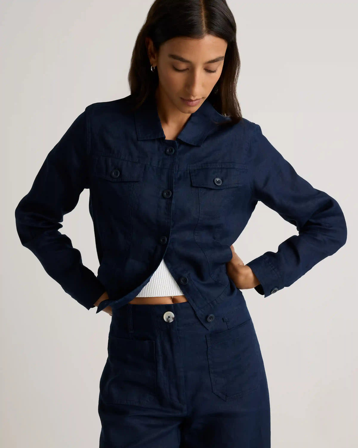 100% European Linen Jacket