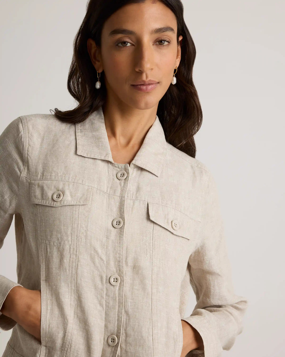 100% European Linen Jacket