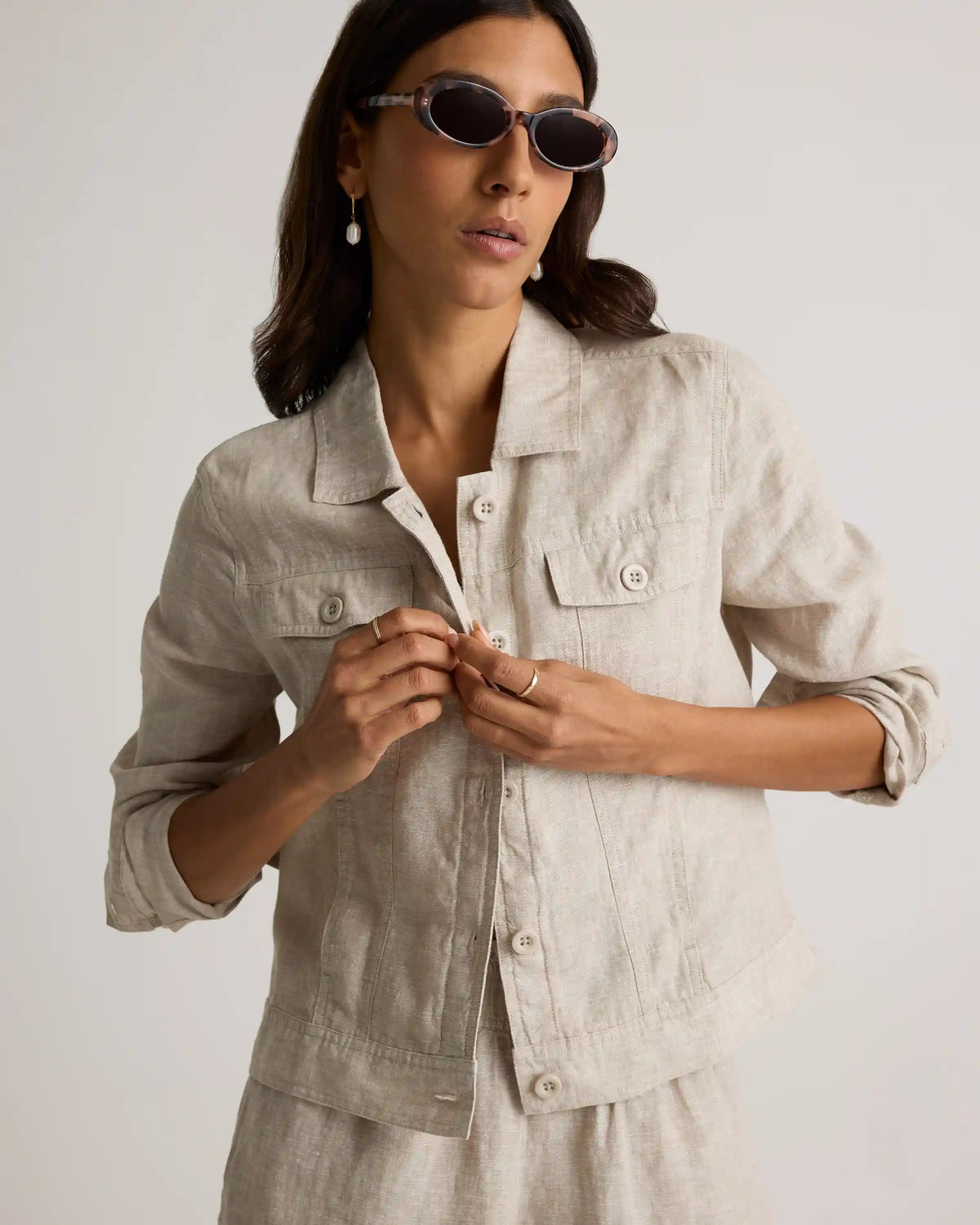 100% European Linen Jacket