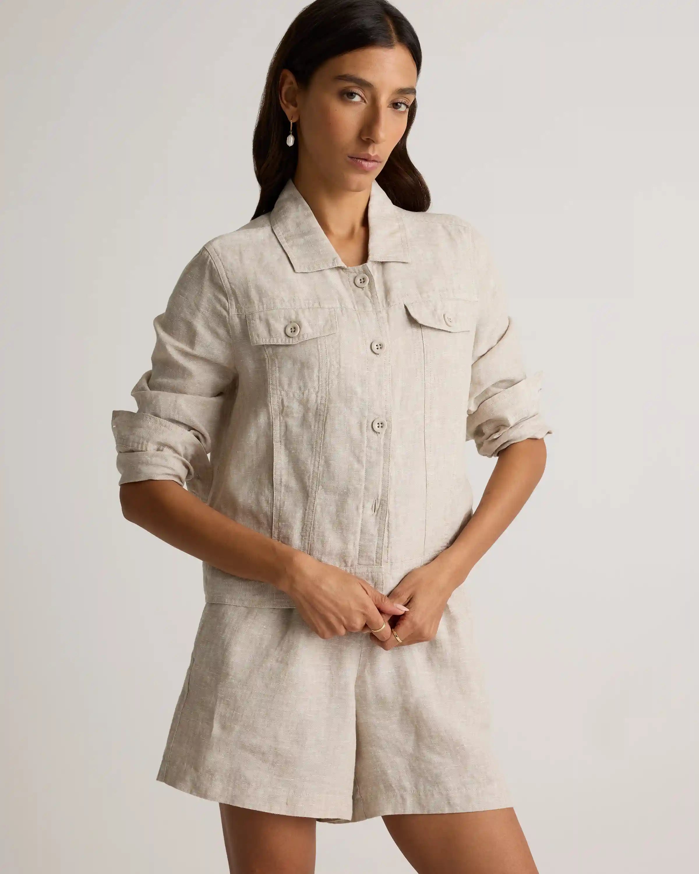 100% European Linen Jacket