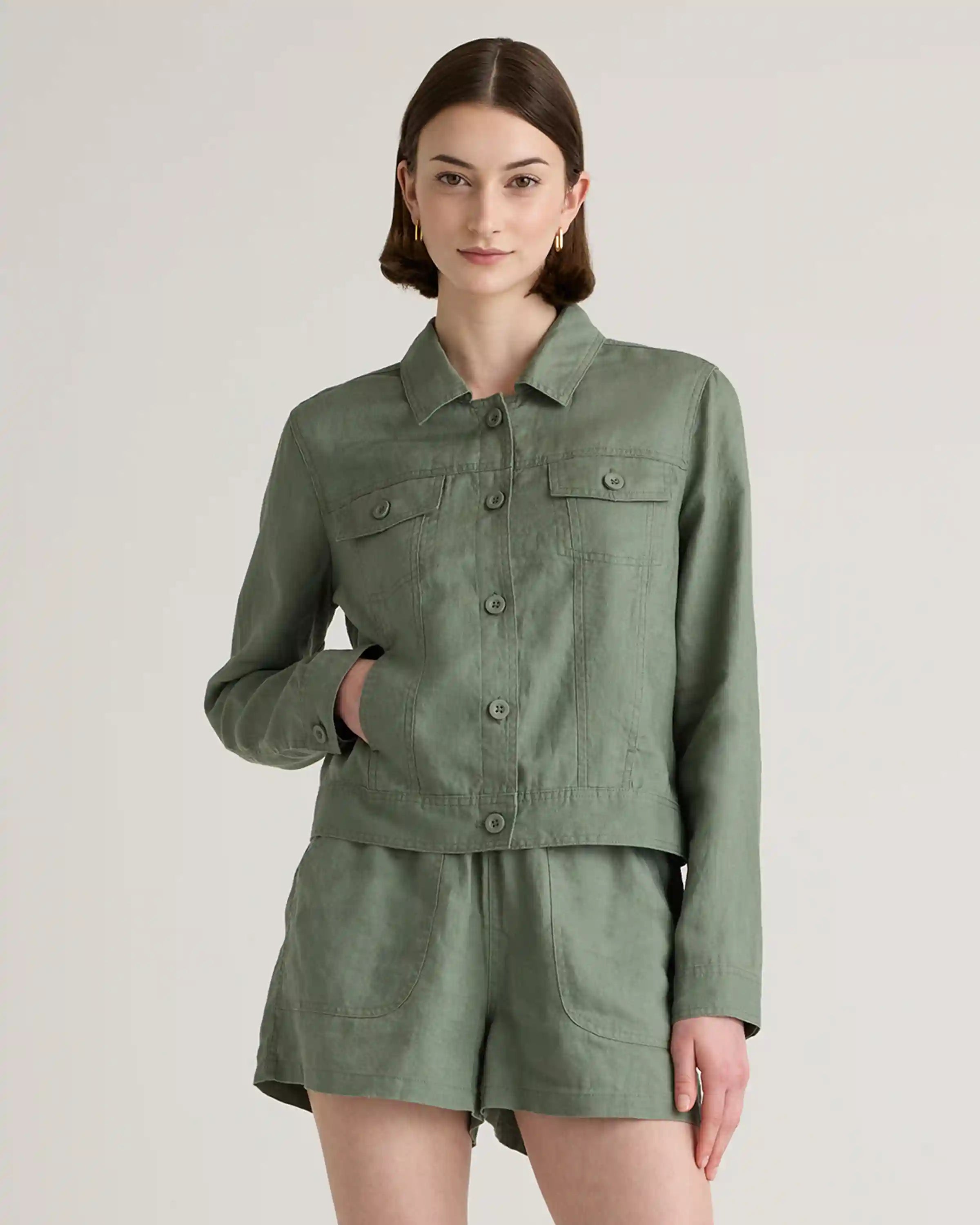 100% European Linen Jacket