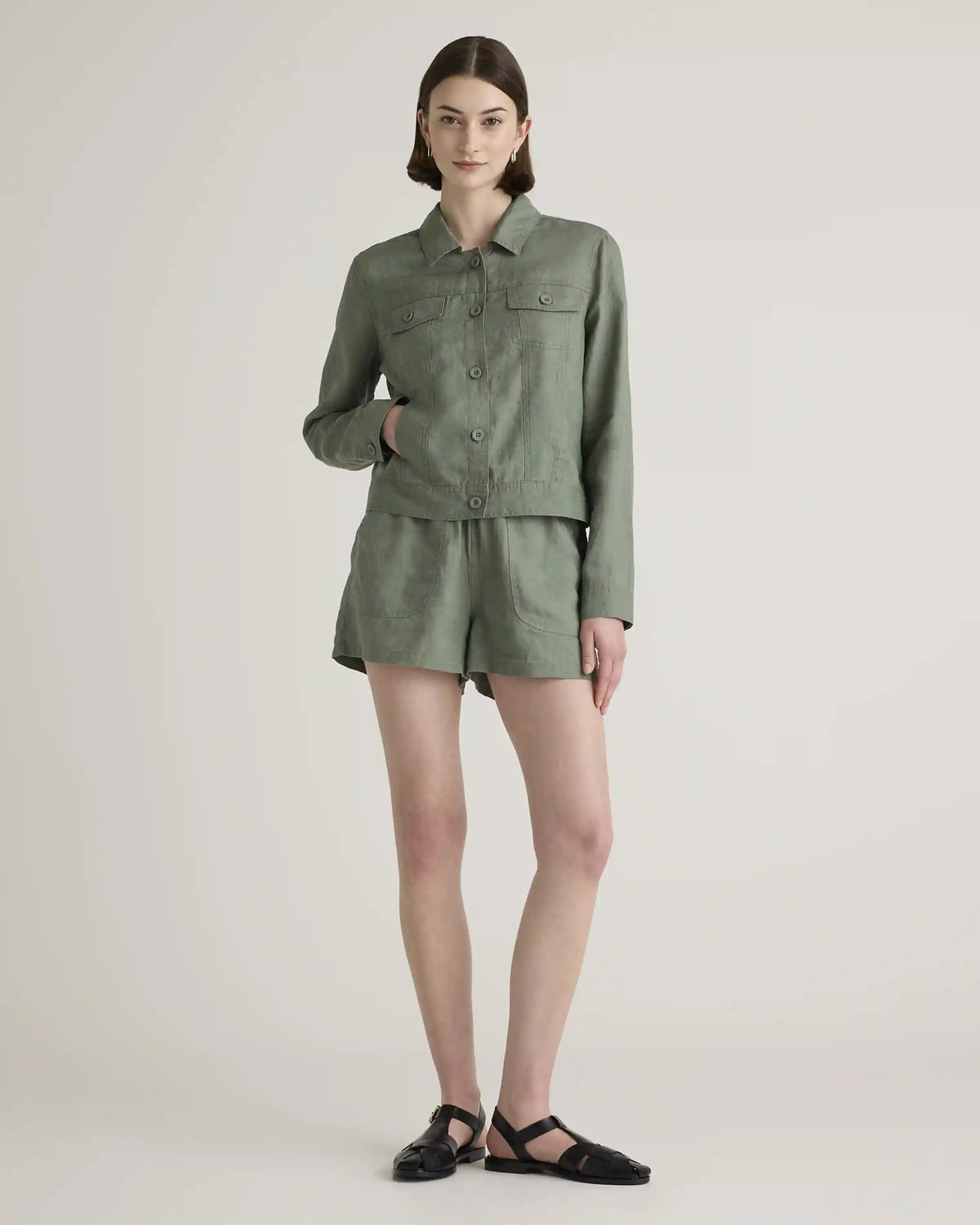 100% European Linen Jacket