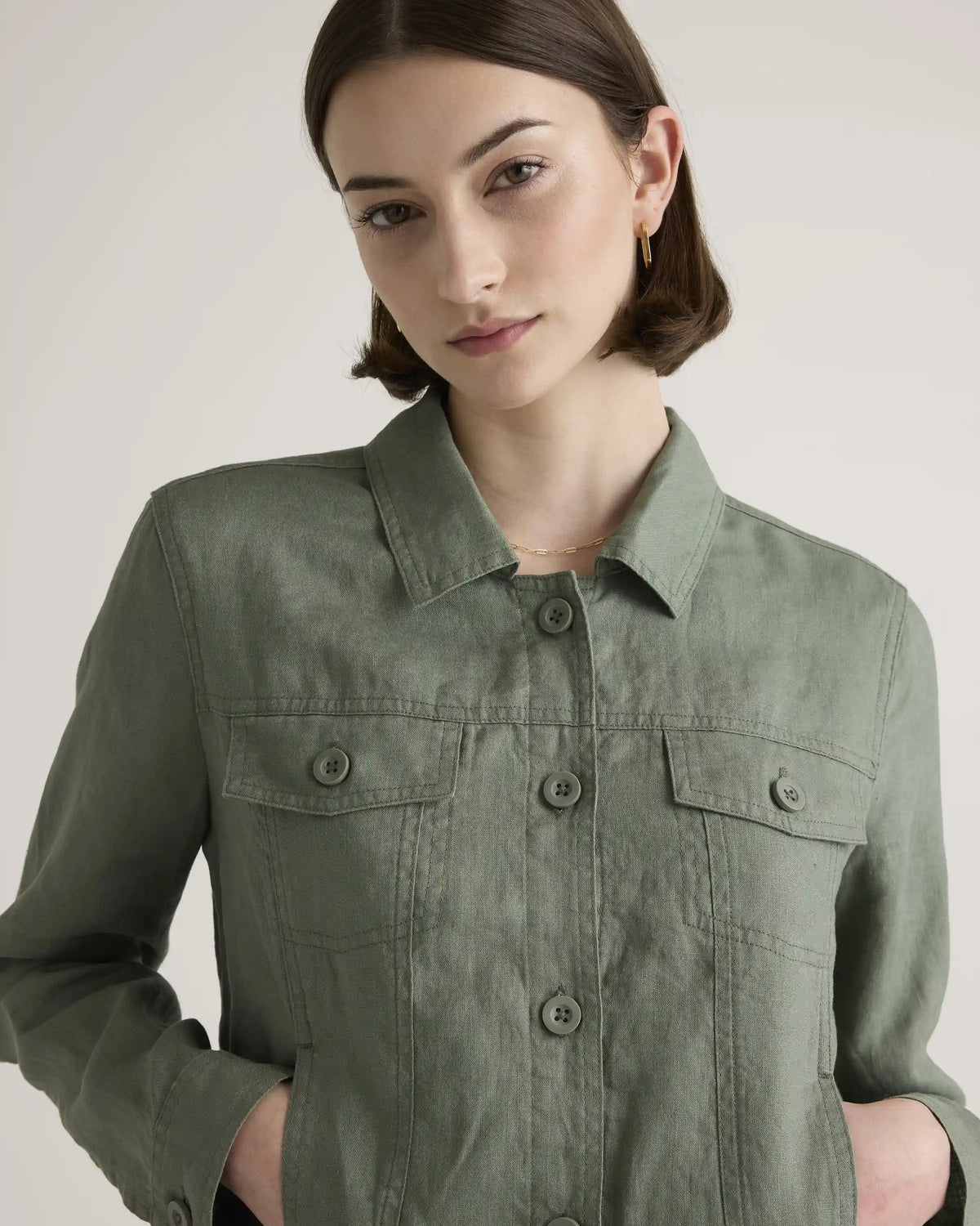 100% European Linen Jacket
