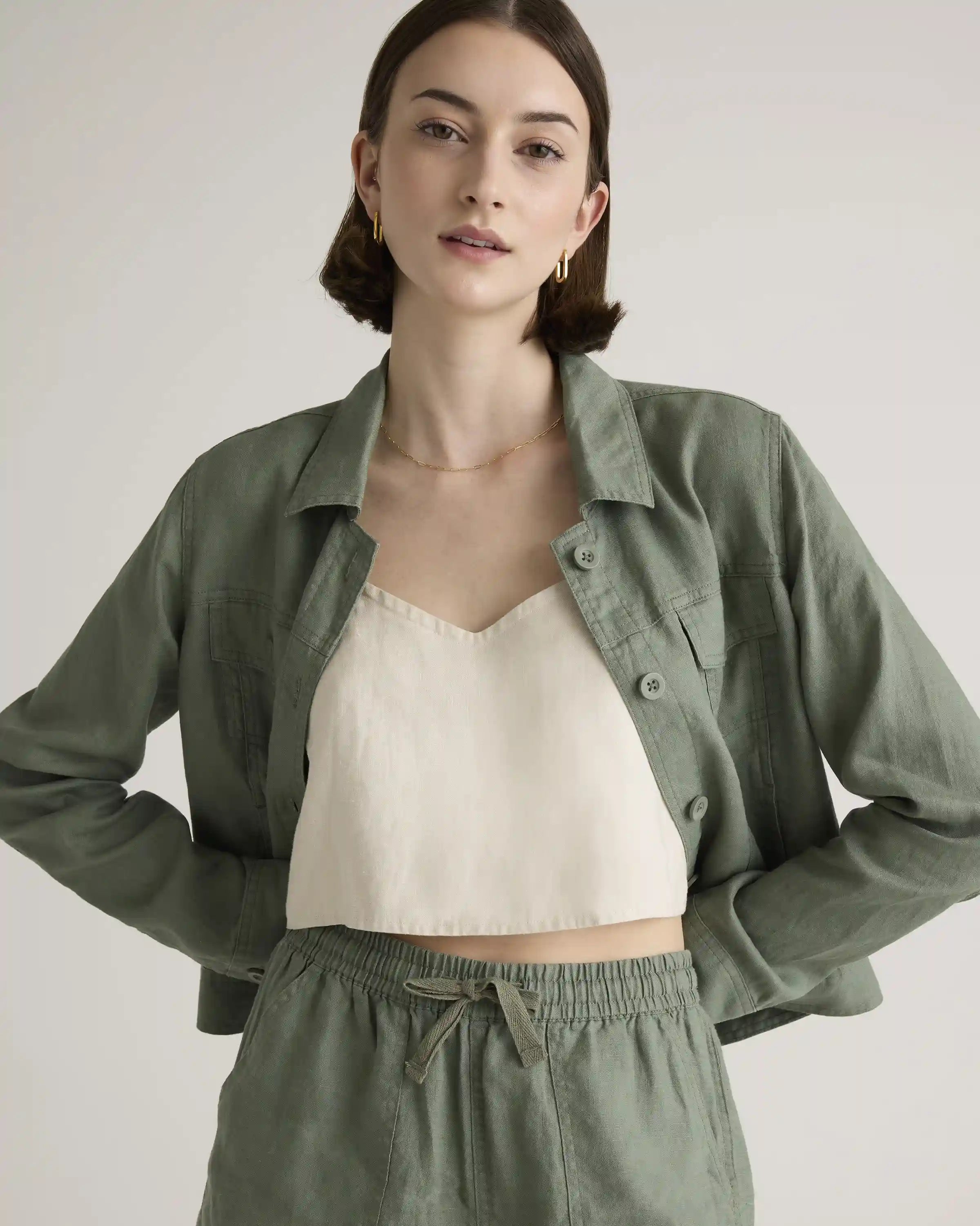 100% European Linen Jacket
