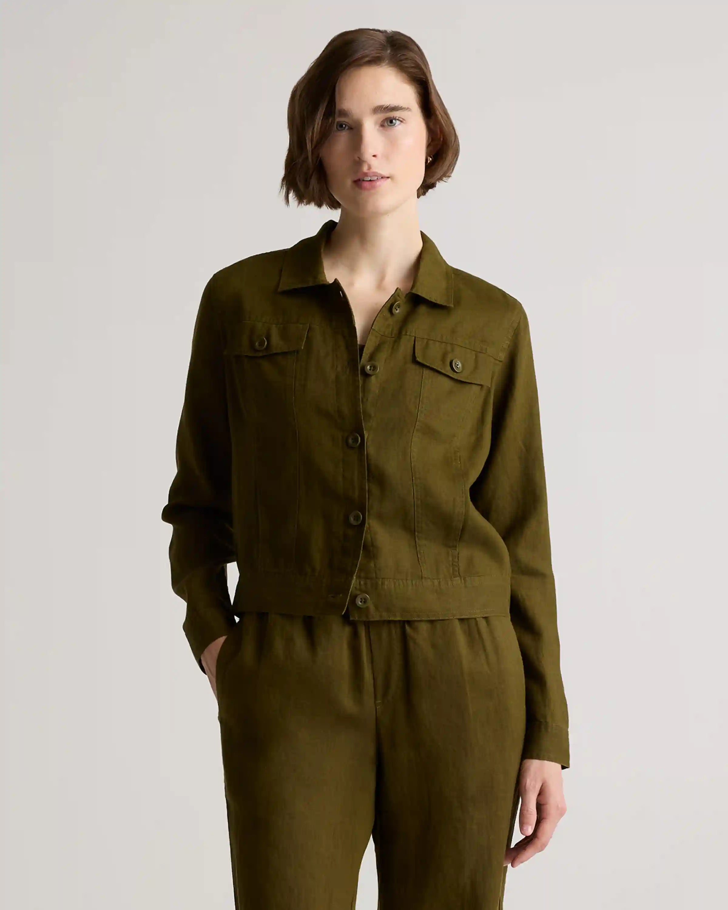 100% European Linen Jacket