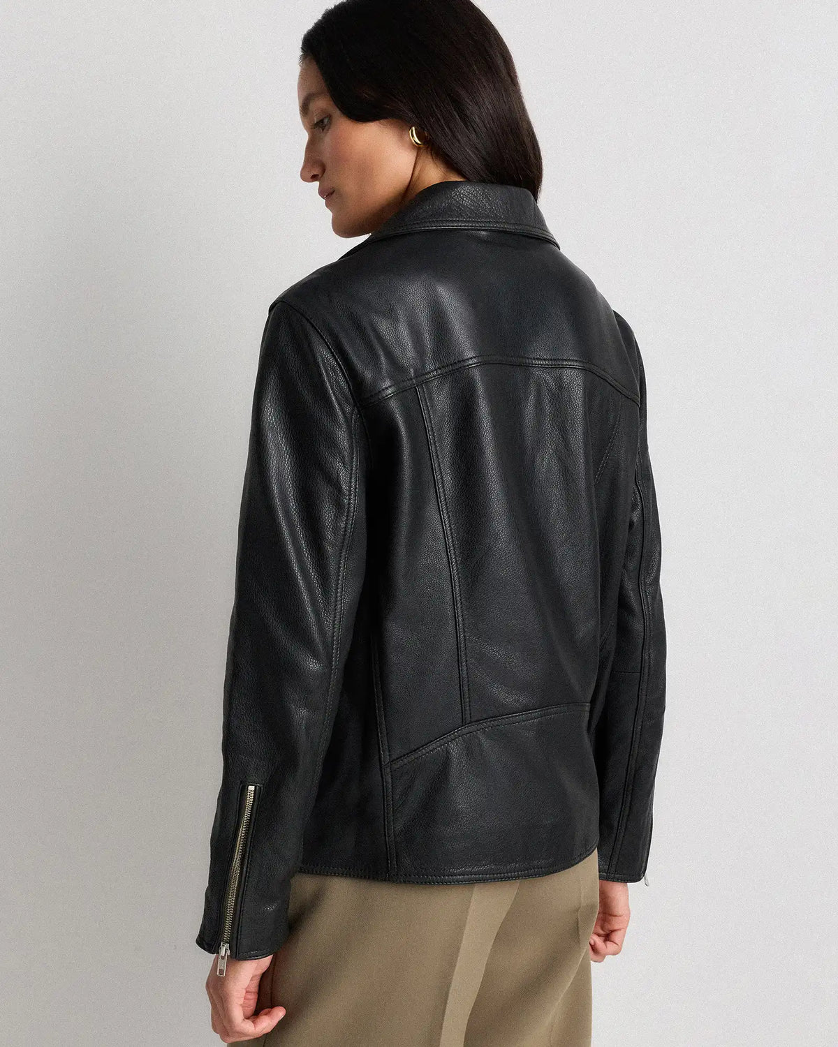 100% Leather Oversized Biker Jacket
