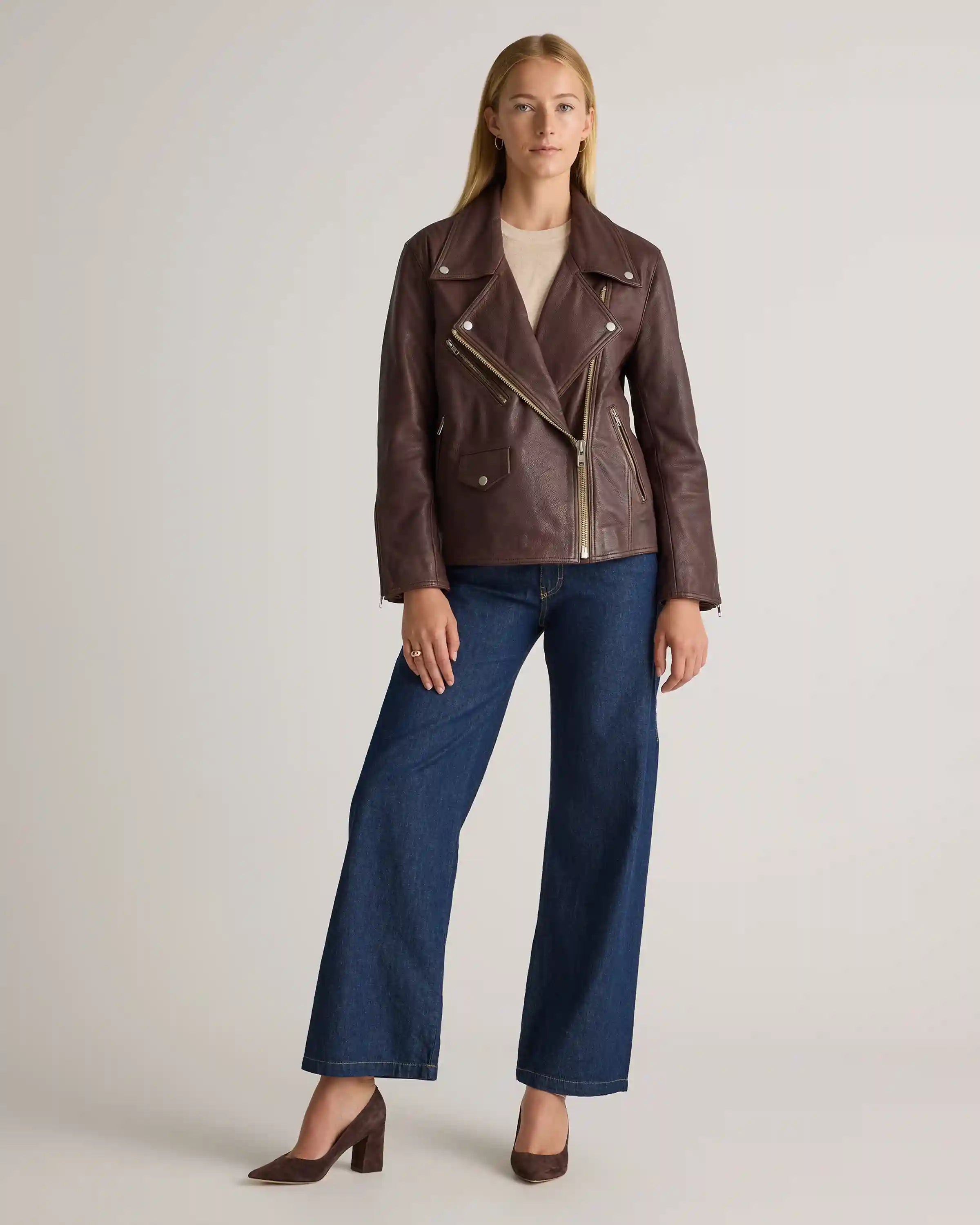 100% Leather Oversized Biker Jacket