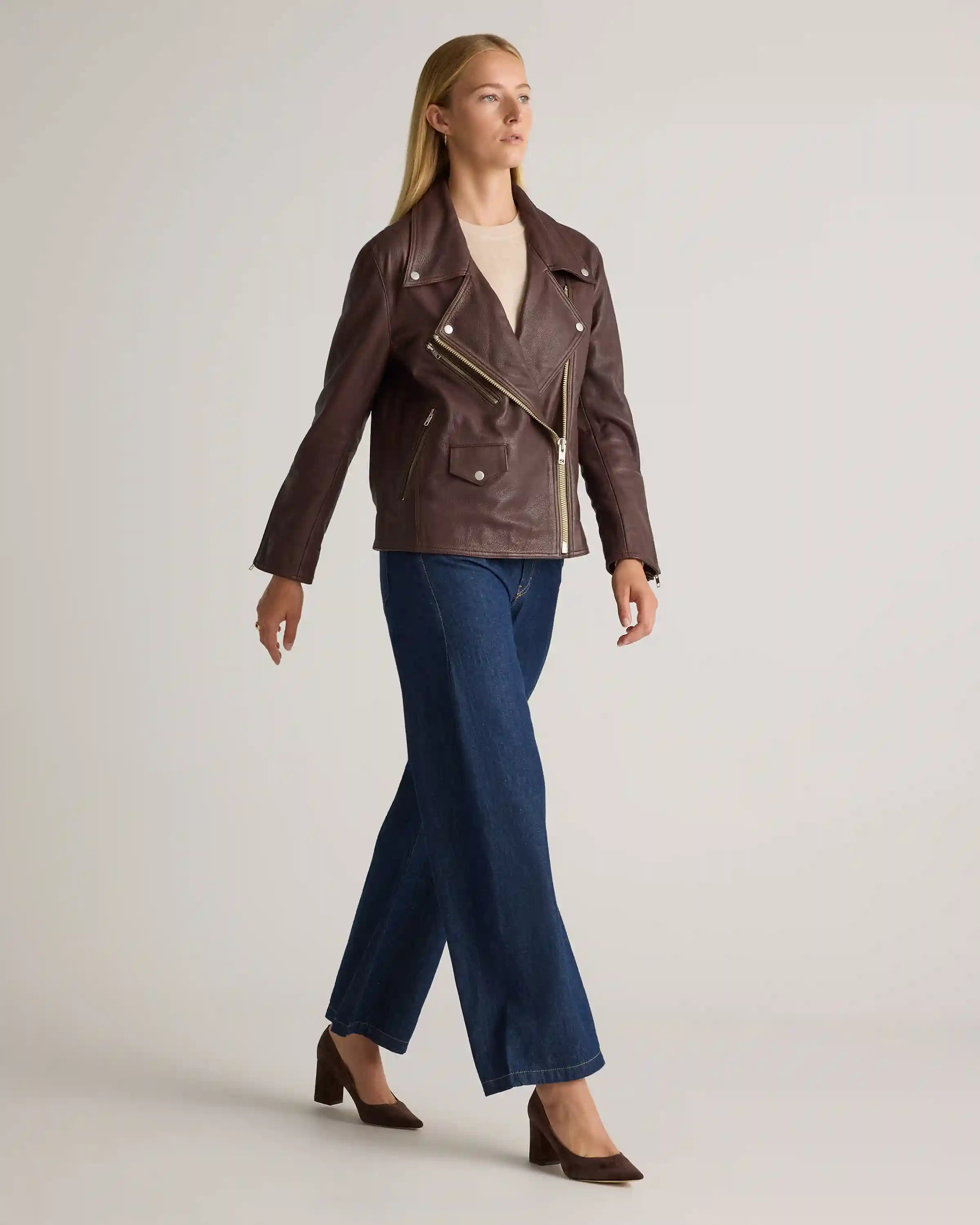 100% Leather Oversized Biker Jacket