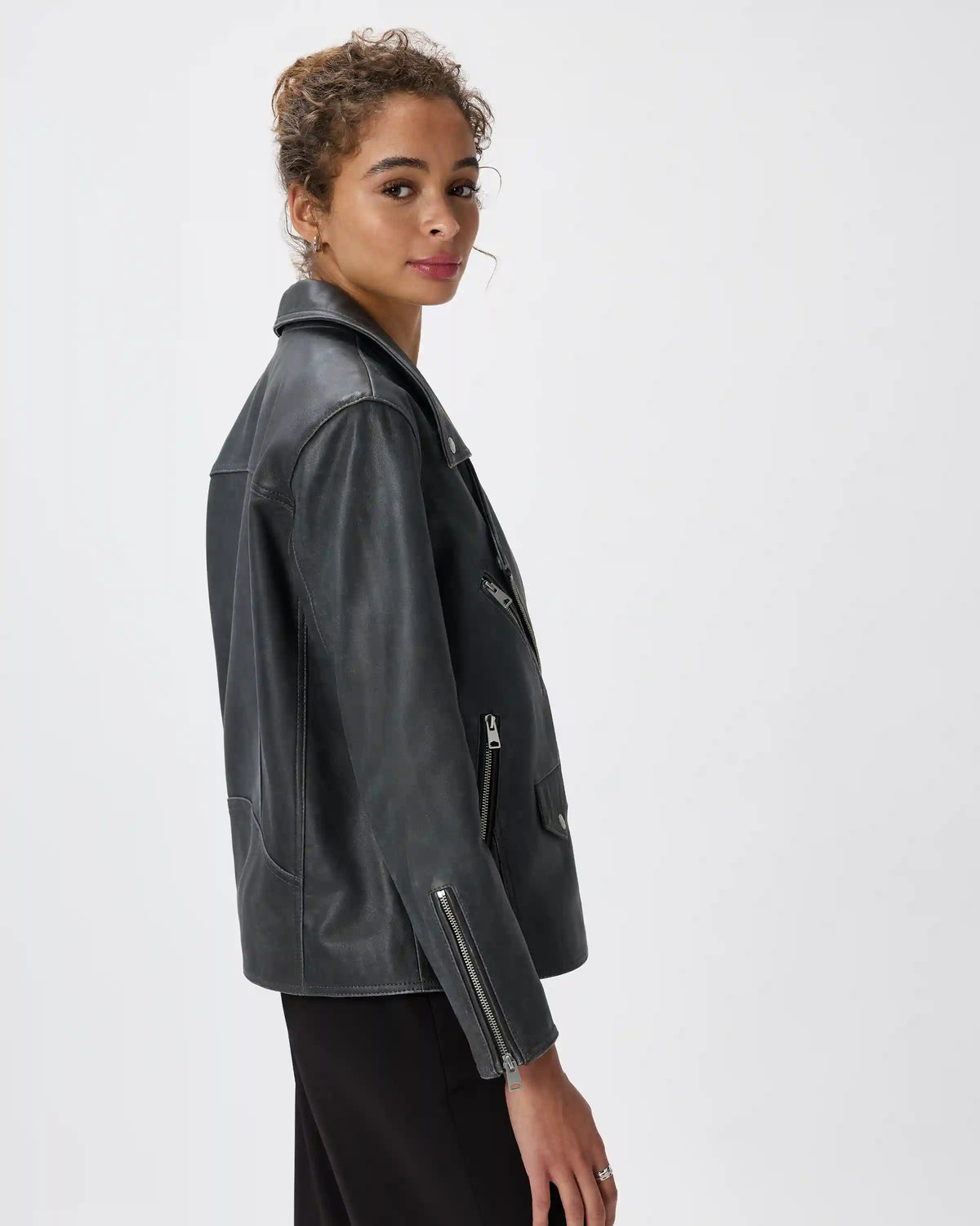 100% Leather Oversized Biker Jacket