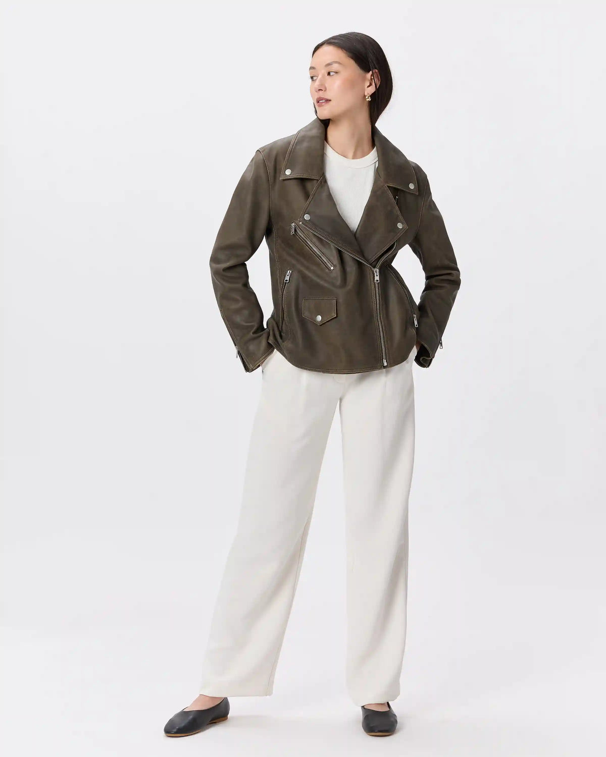 100% Leather Oversized Biker Jacket