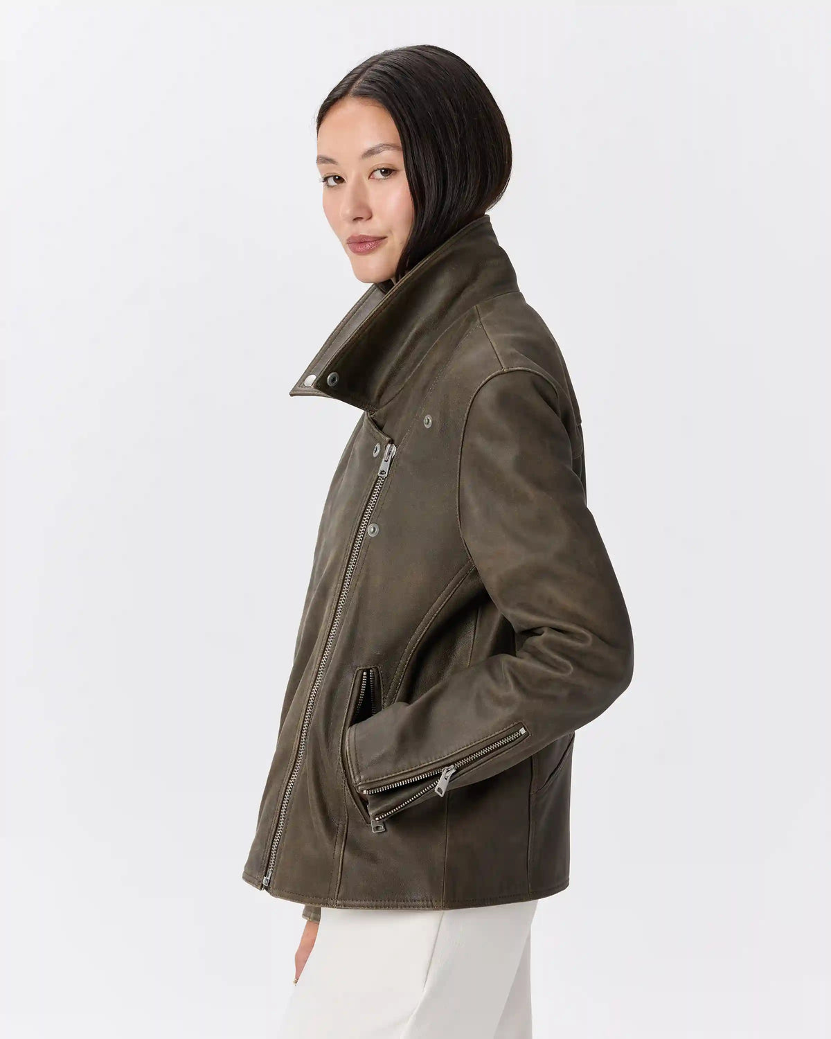 100% Leather Oversized Biker Jacket