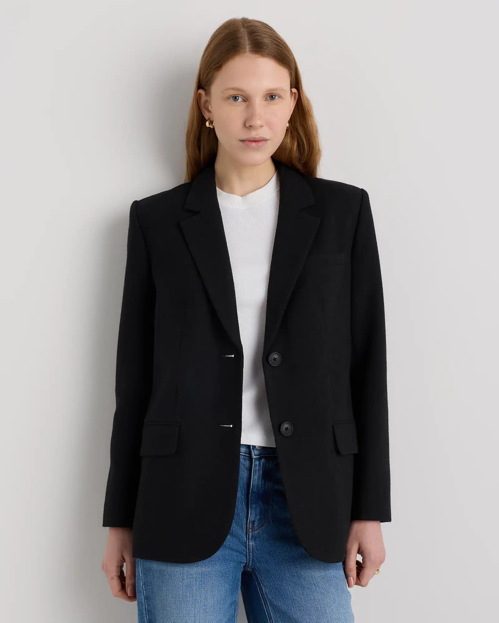 Italian Wool Oversized Blazer