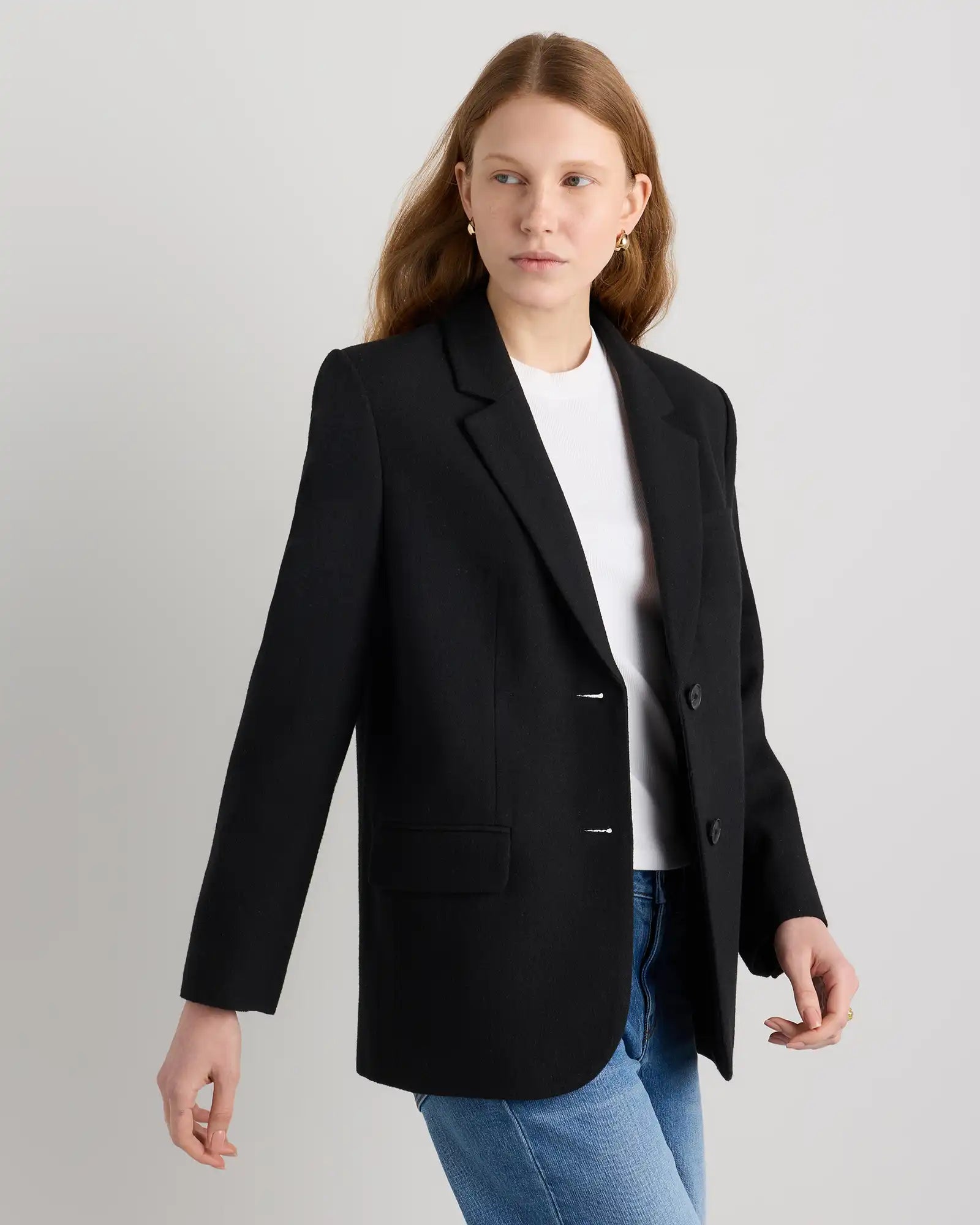Italian Wool Oversized Blazer