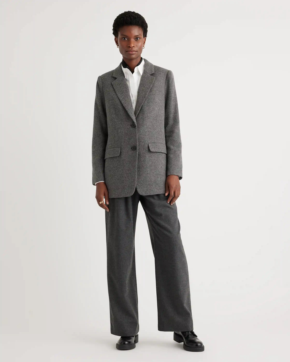 Italian Wool Oversized Blazer